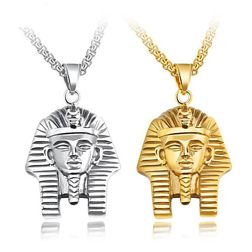 

Men's Pendant Necklace Retro Totem Series Ancient Egypt Titanium Steel Silver Gold 60 cm Necklace Jewelry 1pc For Anniversary Street Gift Festival