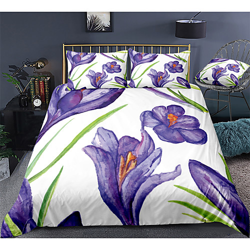 

Duvet Cover Sets 3 Piece Rayon / Polyester 3D Rainbow Reactive Print Bohemian Style