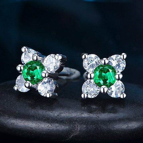 

Women's Stud Earrings Earrings Classic Fashion Romantic Punk Trendy Cute Sweet Earrings Jewelry Blue / Green / Red For Street Gift Date Birthday Festival 1 Pair