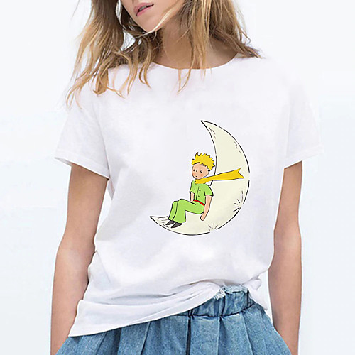 

Inspired by Little Prince Cosplay Anime Cartoon Polyester / Cotton Blend Print Harajuku Graphic Kawaii T-shirt For Women's / Men's