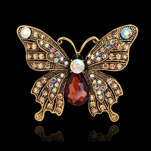 

jewelry fashion cute butterfly alloy brooch pin diamond brooch