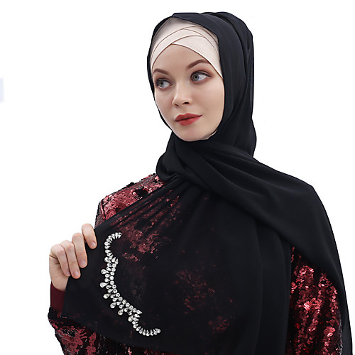 

Arabian Women's Cosplay Hijab / Khimar For Party Halloween Chiffon Solid Colored Halloween Carnival Masquerade Scarf