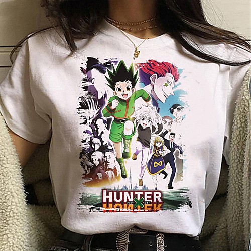 

Inspired by Hunter X Hunter Cosplay Anime Cartoon Polyester / Cotton Blend Print Harajuku Graphic Kawaii T-shirt For Women's / Men's