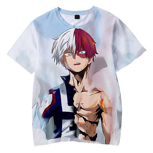 

Inspired by My Hero Academia / Boku No Hero Cosplay Anime Cartoon Polyester / Cotton Blend Print 3D Harajuku Graphic T-shirt For Women's / Men's