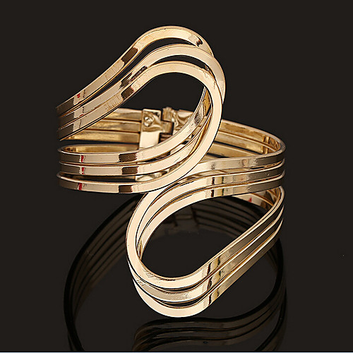 

Women's Cuff Bracelet Classic Fashion Fashion Alloy Bracelet Jewelry Gold For Gift Date Festival