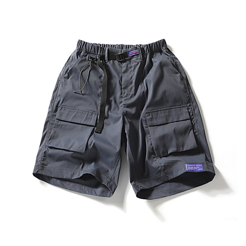 

Men's Fashion Shorts Shorts Pants Solid Color Army Green Black Khaki Gray