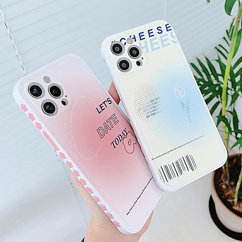 

Phone Case For Apple Back Cover iPhone 12 Pro Max 11 X XR XS Max Shockproof Dustproof Color Gradient Graphic TPU