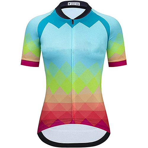 

21Grams Women's Short Sleeve Cycling Jersey Summer Spandex Sky Blue Bike Top Mountain Bike MTB Road Bike Cycling Sports Clothing Apparel / Stretchy / Athleisure