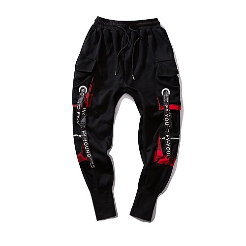 

Men's Cargo Sports Outdoor Sports Casual Sports Pants Tactical Cargo Pants Letter Full Length Pocket Print 1 2