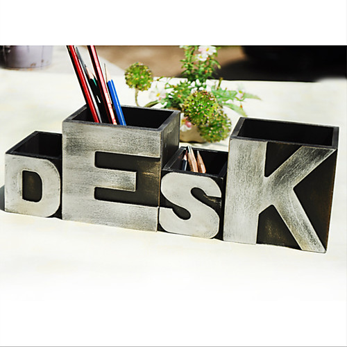 

Pen Holder American Style Rural Retro Creative Home Size Letter Combination Pen Holder Desktop Decoration