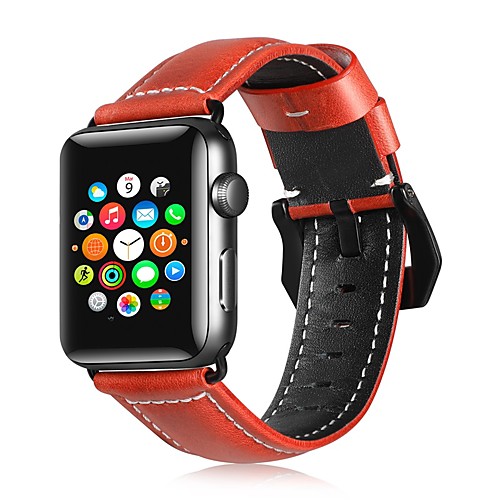 

Smart Watch Band for Apple iWatch 1 pcs Business Band Genuine Leather Replacement Wrist Strap for Apple Watch Series SE / 6/5/4/3/2/1