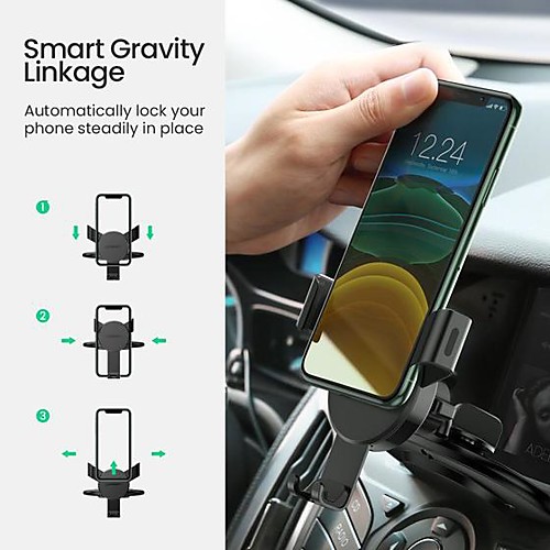 

UGREEN Phone Holder Stand Mount Car Car Holder Adjustable Aluminum Alloy ABS Phone Accessory iPhone 12 11 Pro Xs Xs Max Xr X 8 Samsung Glaxy S21 S20 Note20