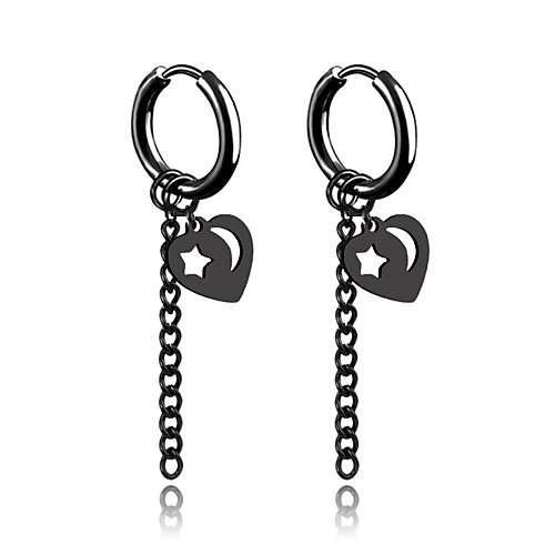 

Star Moon Heart Earrings Classic Holiday Birthday Stylish Simple Earrings Jewelry Silver For Street Formal Date Festival 1pc