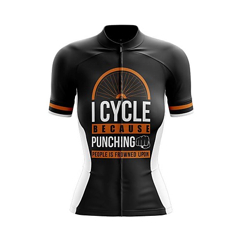 

21Grams Women's Short Sleeve Cycling Jersey Summer Spandex Black Bike Top Mountain Bike MTB Road Bike Cycling Sports Clothing Apparel / Stretchy / Athleisure