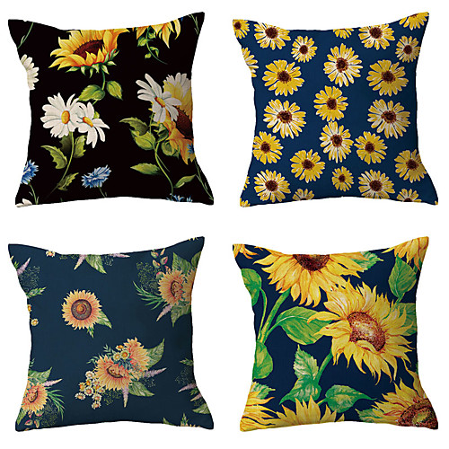 

Sunflower Double Side Cushion Cover 1PC Soft Throw Pillow Cover Cushion Case Pillowcase for Sofa Bedroom Livingroom Superior Quality Machine Washable Outdoor Cushion for Sofa Couch Bed Chair