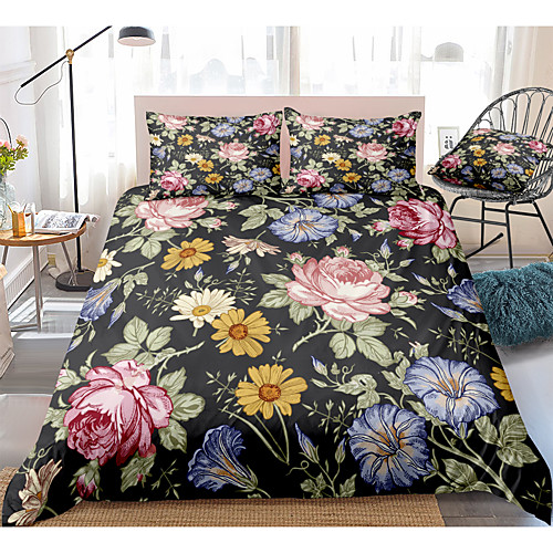 

Duvet Cover Sets 3 Piece Rayon / Polyester 3D Rainbow Reactive Print Bohemian Style