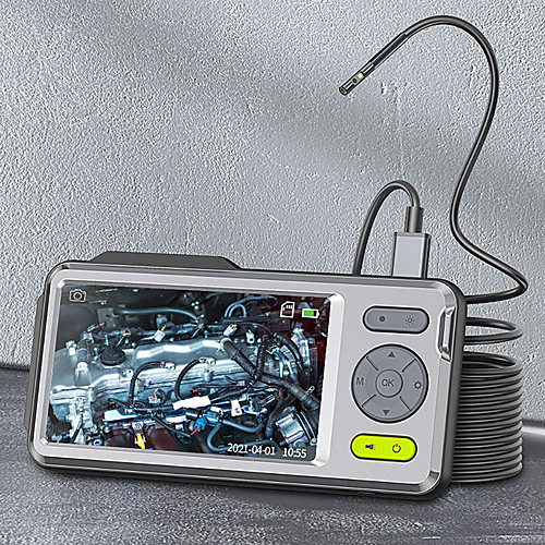 

LITBest 1469.01 5.0m(16Ft) Industrial Endoscope Camera Digital Borescope 2 mp Recording Image and Video Function Portable Dual Camera Semi-Rigid Cable Pipeline 5M