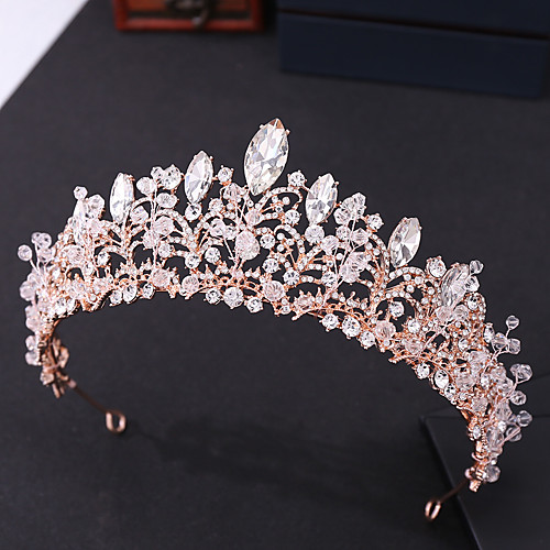 

Wedding Bridal Alloy Tiaras / Headdress with Metal / Trim 1 PC Wedding / Party / Evening Headpiece
