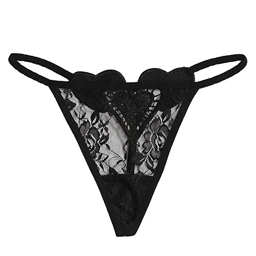 

Women's Lace Sexy Panties / G-strings & Thongs Panties Stretchy Mid Waist 1 PC Purple One-Size