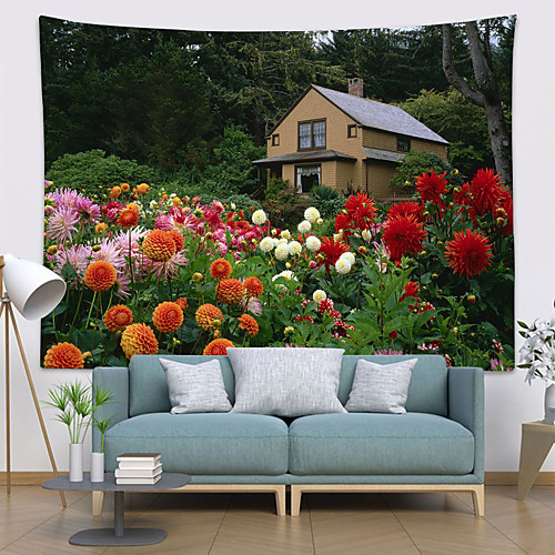 

Landscape Wall Tapestry Art Decor Blanket Curtain Hanging Home Bedroom Living Room Decoration Polyester Floral