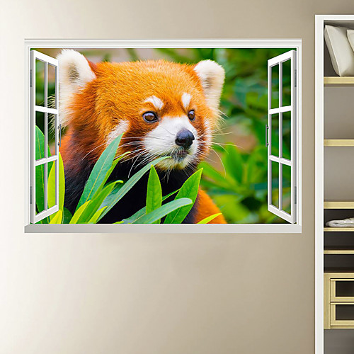 

3D Fake Window For Cute Panda Koala Home Children's Room Background Decoration Can Be Removed Stickers