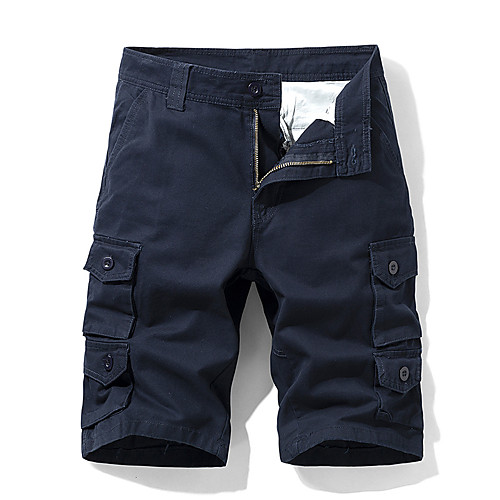 

Men's Cargo Casual / Sporty Chinos Tactical Cargo Pants Patchwork Solid Colored Blue Army Green Gray Khaki Black