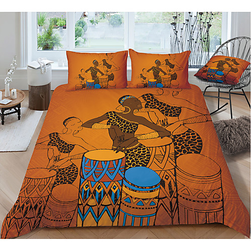 

Duvet Cover Sets 3 Piece Rayon / Polyester 3D Rainbow Reactive Print Bohemian Style