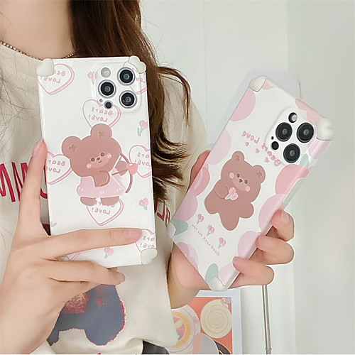 

Phone Case For Apple Back Cover iPhone 12 Pro Max 11 SE 2020 X XR XS Max 8 7 Shockproof Dustproof Cartoon Animal TPU