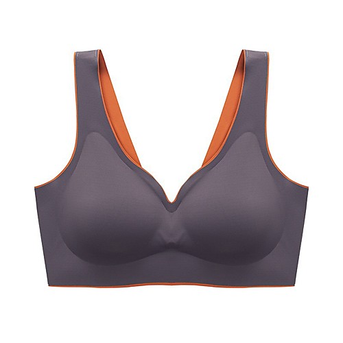 

Women's Bra Seamless Full Coverage Plain Stretchy Daily Light Yellow