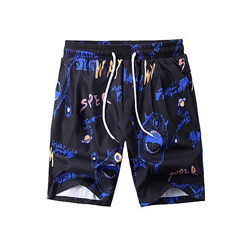 

Men's Chino Boho Outdoor Chinos Pants Graphic Prints Short White Black