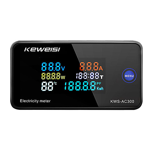 

AC300V 10A Digital Voltmeter Ammeter Temperature Meter Power Voltage Amp with External Transformer
