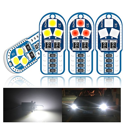 

10PCS T10 W5W Led Bulbs 3030 SMD Canbus 168 194 6000K White Signal Lamp Dome Reading License Plate Light Car Interior Light Auto