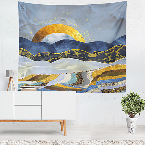 

Oil Painting Style Wall Tapestry Art Decor Blanket Curtain Hanging Home Bedroom Living Room Decoration Polyester