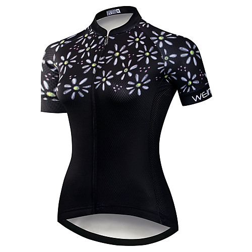 

21Grams Women's Short Sleeve Cycling Jersey Summer Spandex Polyester BlackWhite Bike Jersey Top Mountain Bike MTB Road Bike Cycling Quick Dry Moisture Wicking Breathable Sports Clothing Apparel