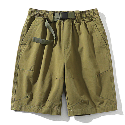

Men's Stylish Sporty Casual / Sporty Streetwear Comfort Daily Sports Jeans Shorts Bermuda shorts Pants Stripe Short Drawstring Pocket Elastic Drawstring Design ArmyGreen Yellow Black