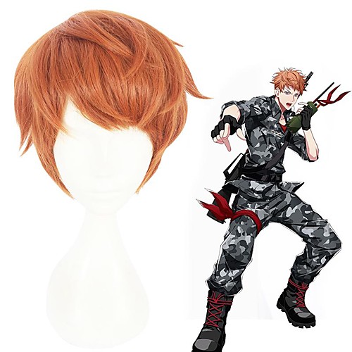 

Katekyo Hitman Reborn! Hayato Gokudera Cosplay Wigs Unisex Layered Haircut 12 inch Heat Resistant Fiber Curly Dark Gray Teen Adults' Anime Wig