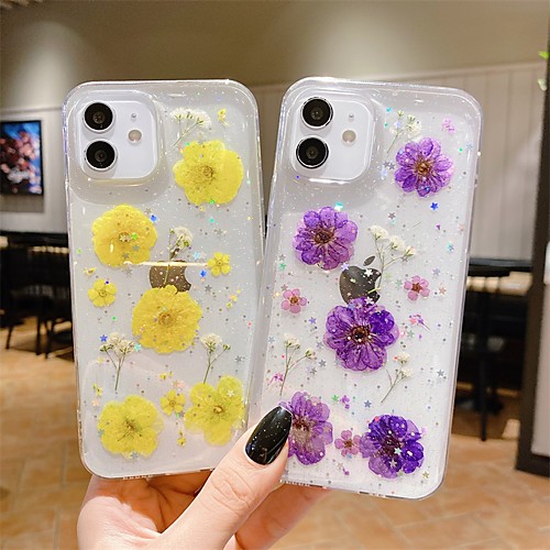 

Phone Case For Apple Back Cover iPhone 12 Pro Max 11 SE 2020 X XR XS Max 8 7 Shockproof Dustproof Flower TPU