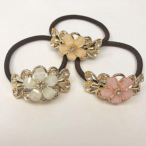 

Fine Cat's Eye Stone Rubber Band Head Rope Women's Net Red Korean Version Simple Ponytail Hair Ring Hair Rope