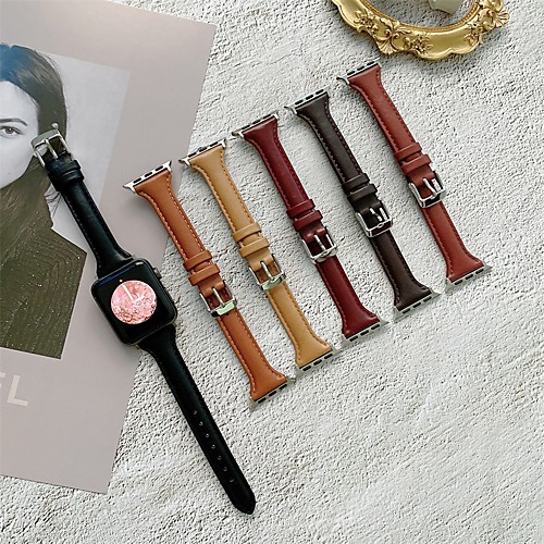 

Smart Watch Band for Apple iWatch 1 pcs Business Band Quilted PU Leather Replacement Wrist Strap for Apple Watch Series SE / 6/5/4/3/2/1