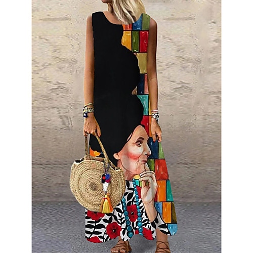 

Women's A Line Dress Maxi long Dress 950 938 966 942 943 954 940 962 945 952 Sleeveless Pattern Summer Casual 2021 S M L XL XXL XXXL