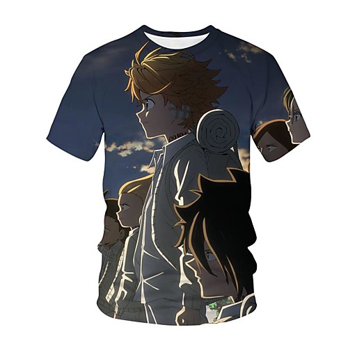 

Inspired by The Promised Neverland Cosplay Anime Cartoon 100% Polyester 3D Harajuku Graphic Kawaii T-shirt For Women's / Men's