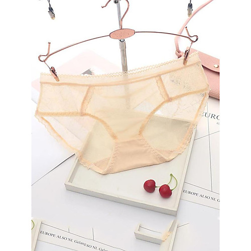 

Women's Lace / Hole G-strings & Thongs Panties Micro-elastic Low Waist 1 PC Light Blue M