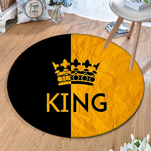 

Round 5mm Area Rugs Machine Made Polyster Non Skid Modern 3D