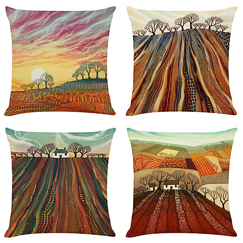 

Autumn Harvest Double Side Cushion Cover 4PC Soft Decorative Square Throw Pillow Cover Cushion Case Pillowcase for Bedroom Livingroom Superior Quality Machine Washable Outdoor Cushion for Sofa Couch Bed Chair