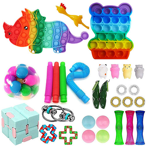

30pcs Fidget Toys Anti Stress Toy Stretchy Strings Mesh Marble Relief Gift For Adults Children Sensory Antistress Relief Toys