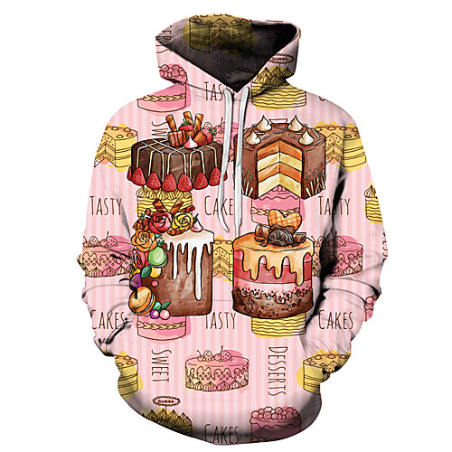 

Men's Unisex Plus Size Pullover Hoodie Sweatshirt Graphic Prints Print Hooded Casual Daily Holiday 3D Print Basic Designer Hoodies Sweatshirts Long Sleeve Blushing Pink
