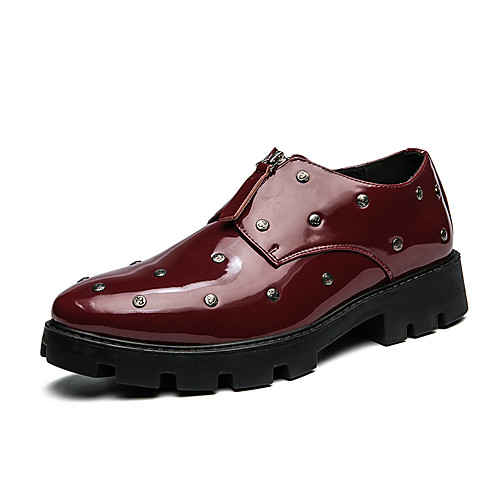 

Men's Loafers & Slip-Ons Tassel Loafers Comfort Loafers Dress Loafers Business Casual Classic Daily Party & Evening Patent Leather Synthetics Non-slipping Height-increasing Shock Absorbing Red Black