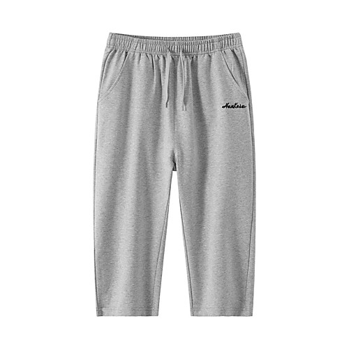 

Men's Chic & Modern Athleisure Cycling Quick Dry Moisture Wicking Lightweight Breathable Soft Outdoor Sports Casual Sports Active Chinos Pants Solid Color Letter Calf-Length Sporty Drawstring Pocket