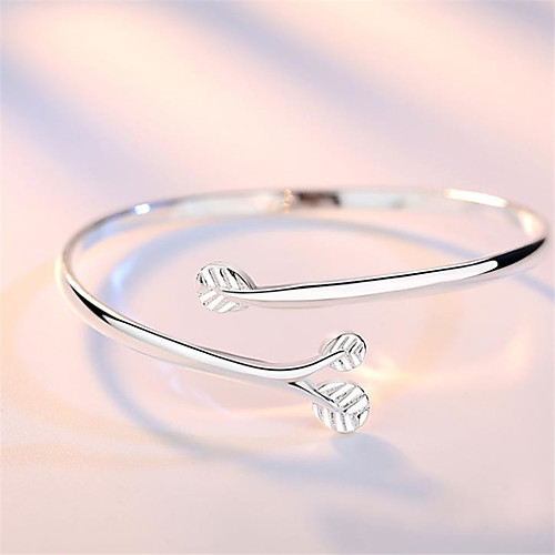 

Women's Bracelet Bangles Cuff Bracelet Figaro Bracelet Classic Fashion Fashion Trendy Casual / Sporty Korean Cute Copper Bracelet Jewelry Silver For Sport Gift Date Birthday Festival / Silver Plated