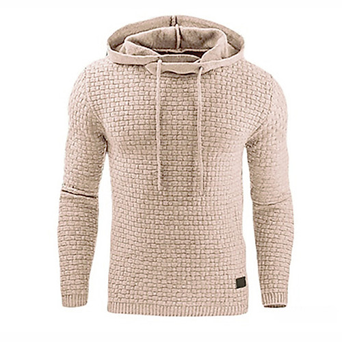 

Men's Pullover Hoodie Sweatshirt Solid Color Hooded Daily Going out non-printing Sportswear Streetwear Hoodies Sweatshirts Long Sleeve Army Green Khaki Light Grey